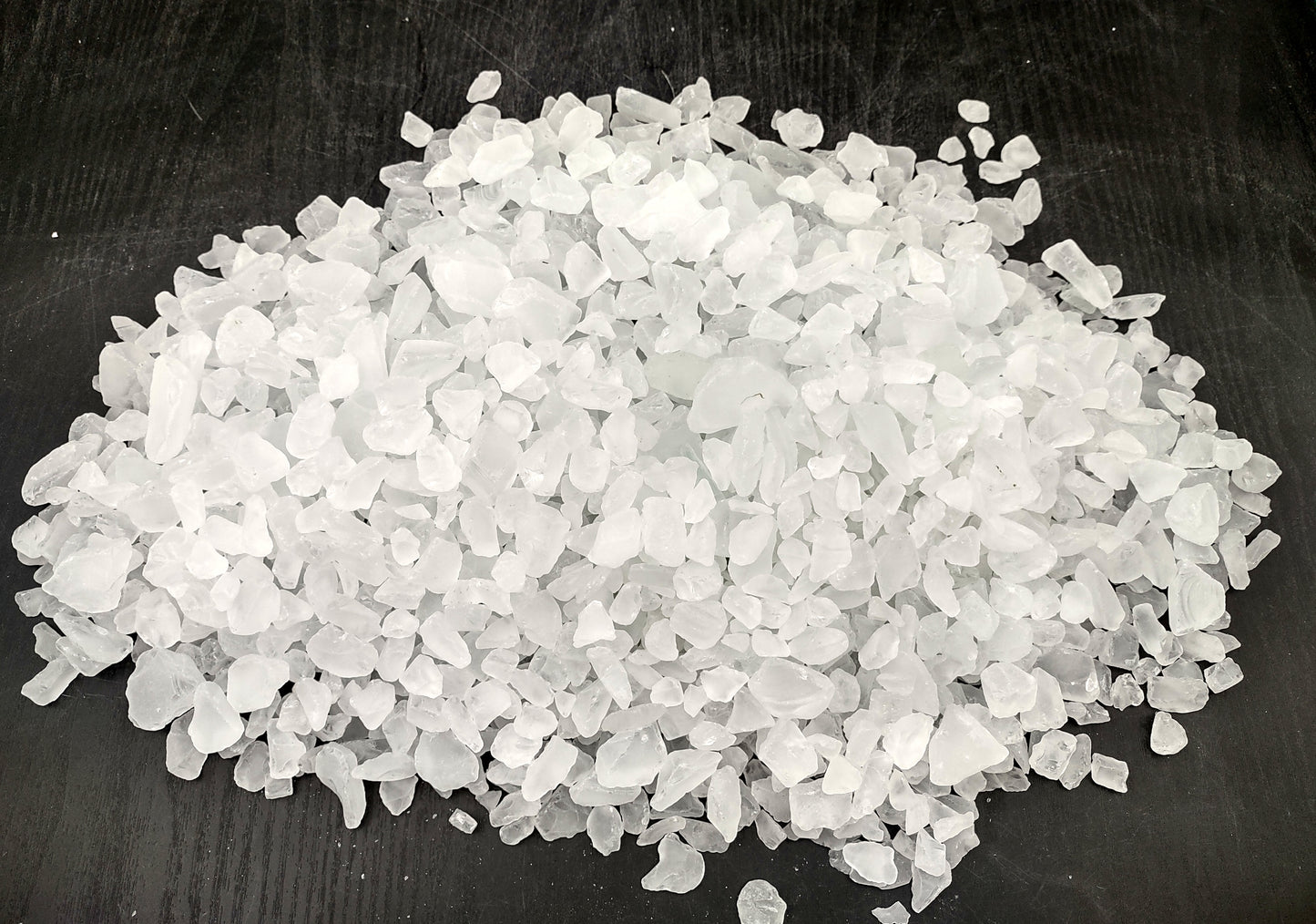 Beach Sea Glass Rough Frosty White Medium Tumbled (approx. 10 pounds 0.5-1+ inches) Man made tumbled sea glass fragments!