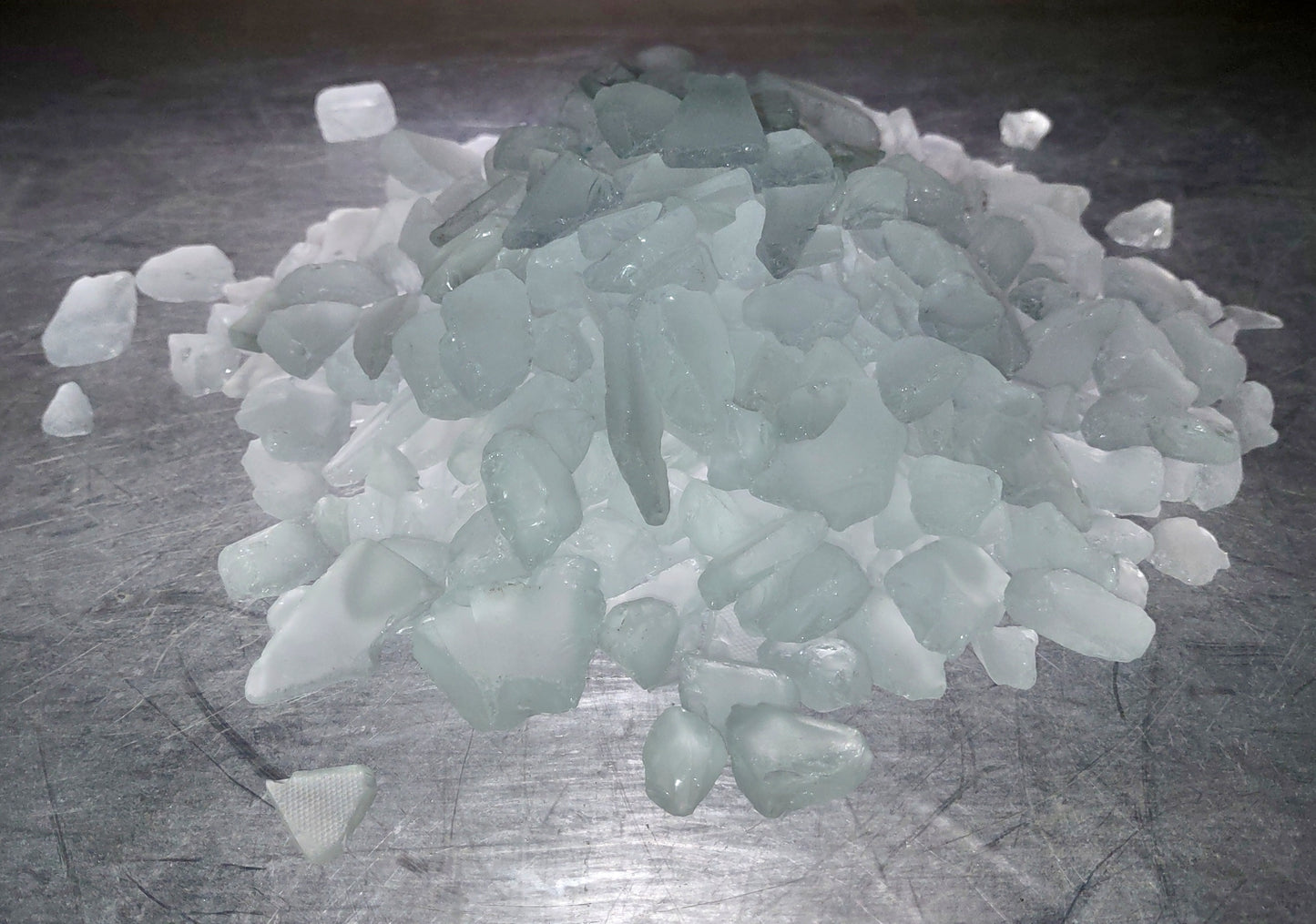 Beach Sea Glass Rough Frosty White Small Tumbled (approx. 1 kilogram 0.25- 0.75+ inch) Man made tumbled frosted sea glass!