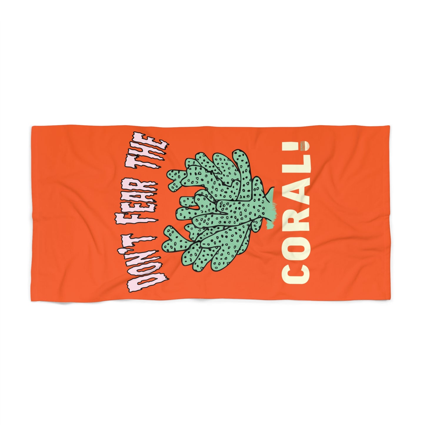 Don't Fear the Coral Polycotton Beach Towel (30x60 inch Polycotton Beach Towel by Seashell Mart & Emporium)