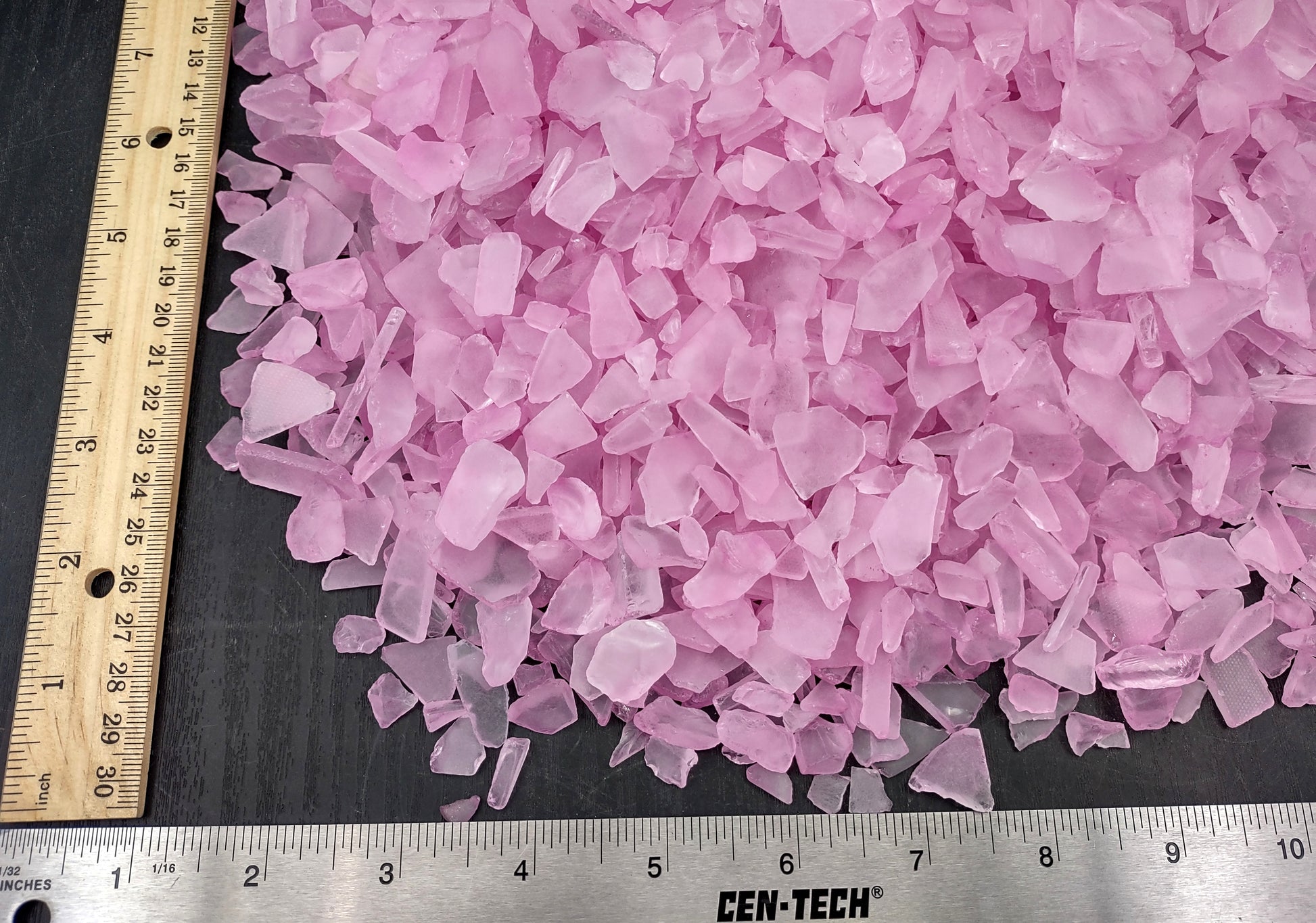 Beach Sea Glass Rough Pink Medium (approx. 10 pounds 0.5-1+ inches) Man made tumbled rough sea glass fragments. Copyright 2024 SeashellSupply.com