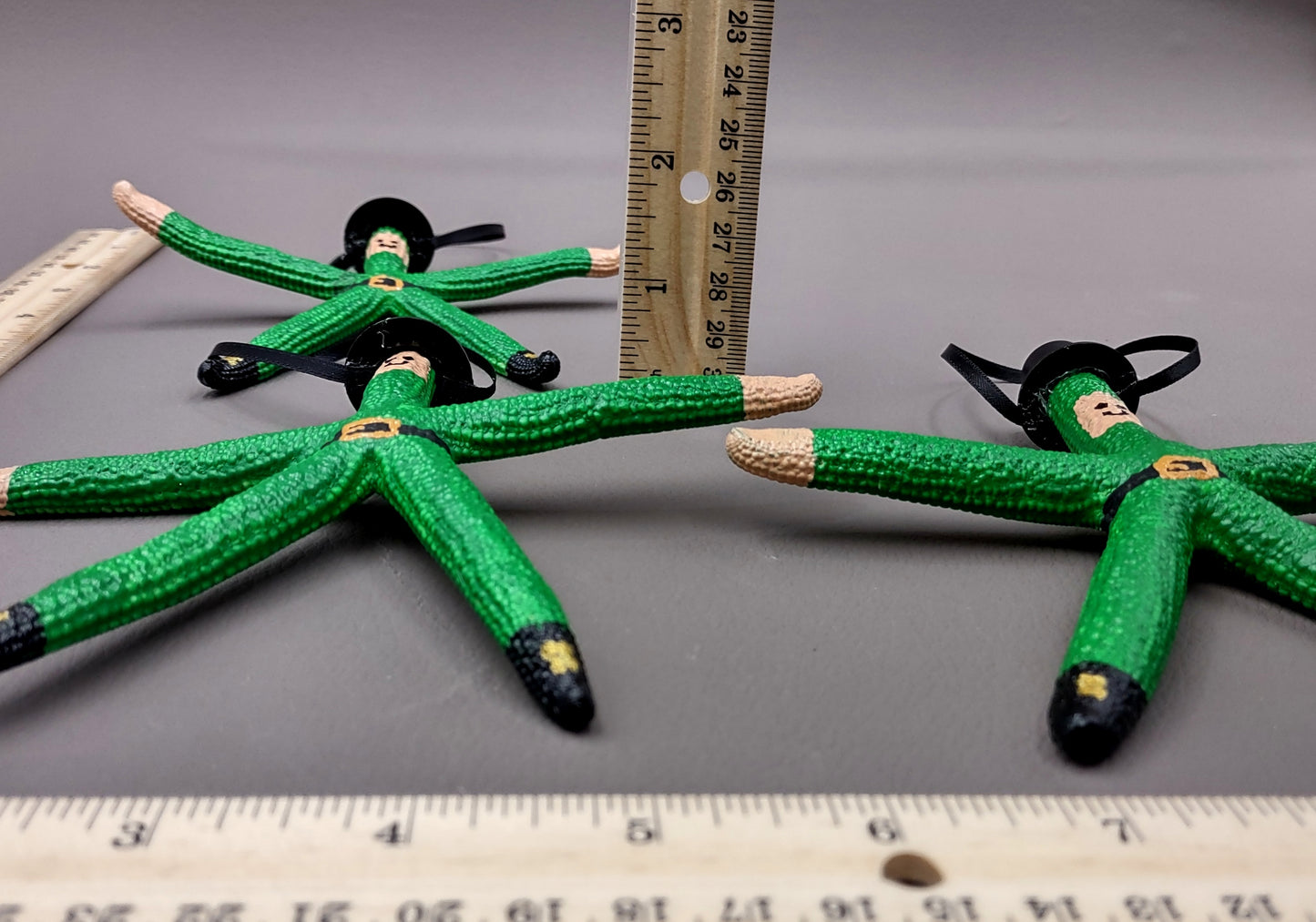 Linckia Starfish Green Leprechaun Ornament (1 seastar approx. 4-5+ inches) Real Starfish Irish St. Patrick's Day or Xmas Hanging Ornament!