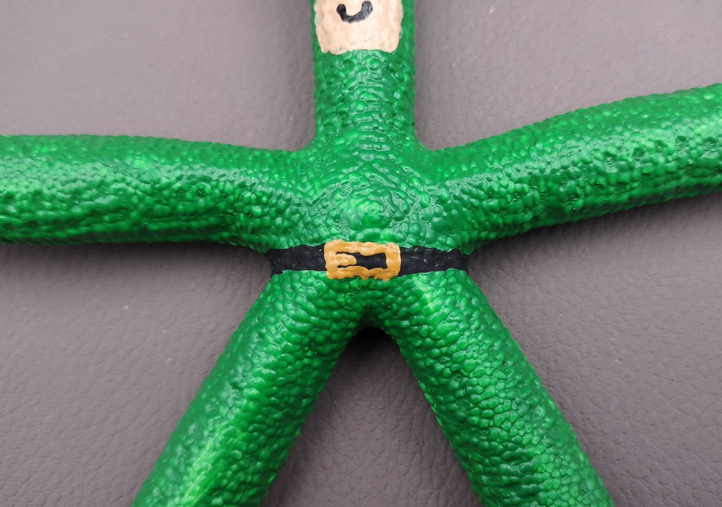 Linckia Starfish Green Leprechaun Ornament (1 seastar approx. 4-5+ inches) Real Starfish Irish St. Patrick's Day or Xmas Hanging Ornament!